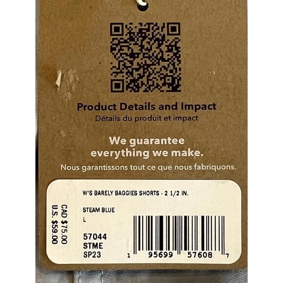 Patagonia NWT $59 Women’s Baggies Shorts 2 1/2 in Steam Blue Size XL - Picture 7 of 7